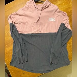 PINK Victoria's Secret Dusty Rose Tee Shirt Hoodie